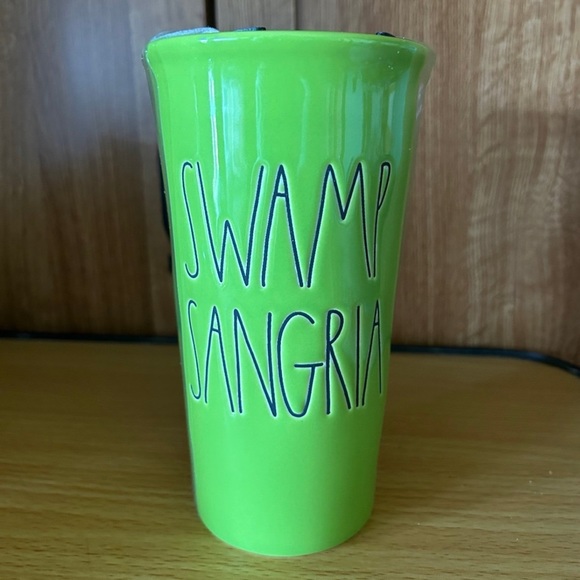 NEW RAE DUNN Swamp Sangria Ceramic Travel Tumbler with LID - Picture 2 of 6